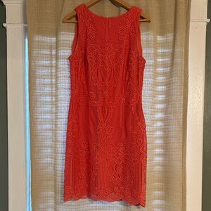 Elegant coral Lace Dress